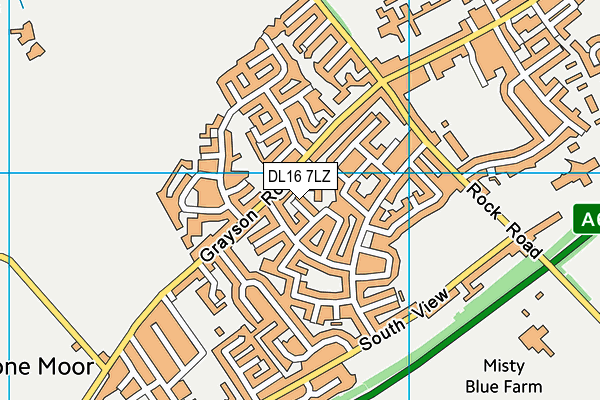 DL16 7LZ map - OS VectorMap District (Ordnance Survey)