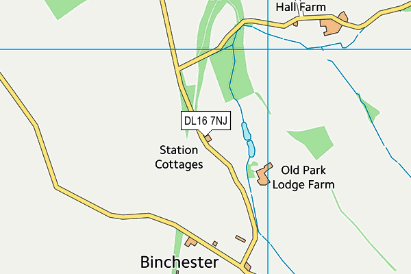DL16 7NJ map - OS VectorMap District (Ordnance Survey)