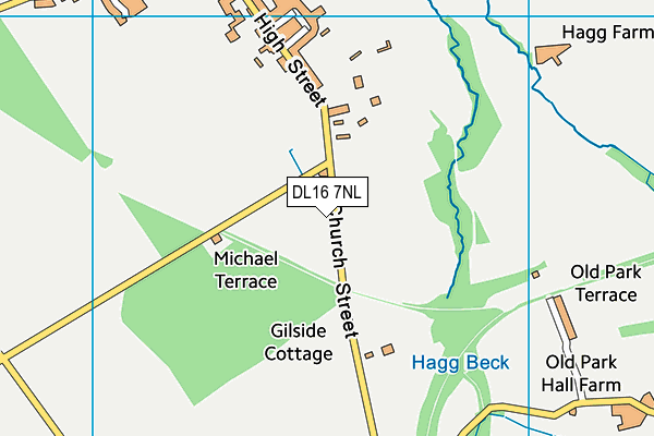 DL16 7NL map - OS VectorMap District (Ordnance Survey)