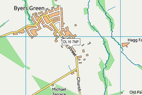 DL16 7NP map - OS VectorMap District (Ordnance Survey)