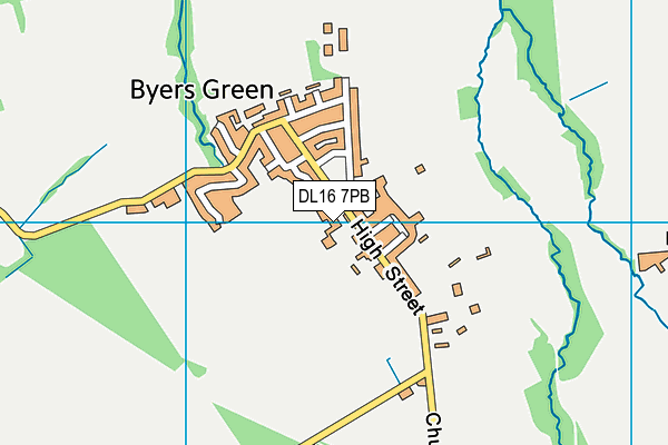 DL16 7PB map - OS VectorMap District (Ordnance Survey)