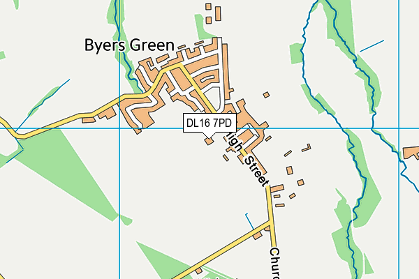 DL16 7PD map - OS VectorMap District (Ordnance Survey)