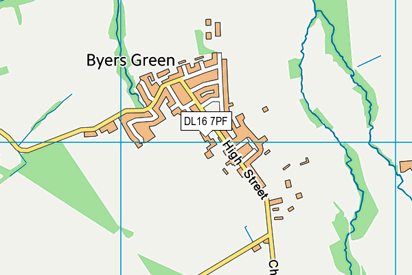 DL16 7PF map - OS VectorMap District (Ordnance Survey)