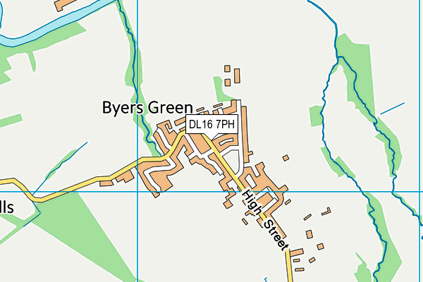DL16 7PH map - OS VectorMap District (Ordnance Survey)