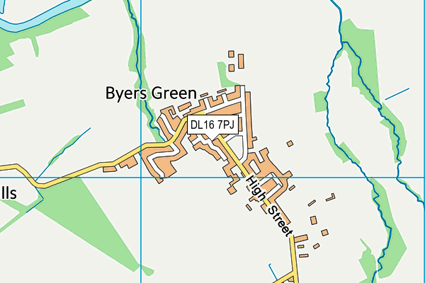 DL16 7PJ map - OS VectorMap District (Ordnance Survey)
