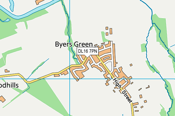 Byers Green Primary School map (DL16 7PN) - OS VectorMap District (Ordnance Survey)