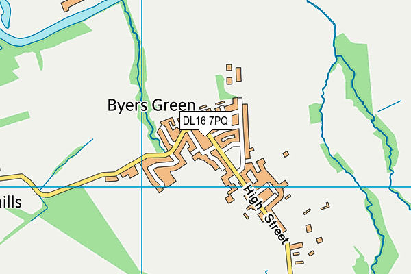 DL16 7PQ map - OS VectorMap District (Ordnance Survey)