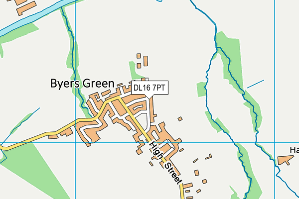 Byers Green Football Pitch map (DL16 7PT) - OS VectorMap District (Ordnance Survey)