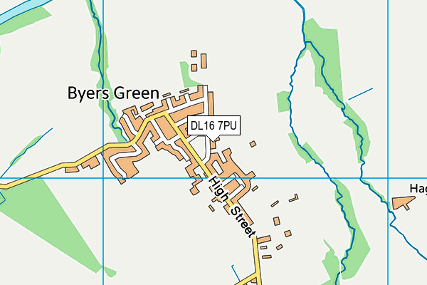 DL16 7PU map - OS VectorMap District (Ordnance Survey)