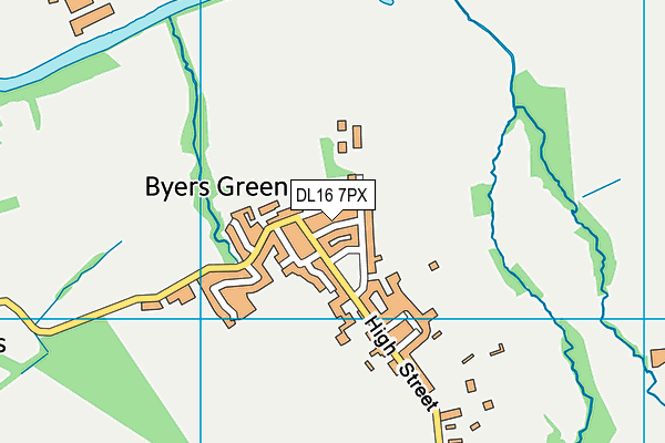 DL16 7PX map - OS VectorMap District (Ordnance Survey)