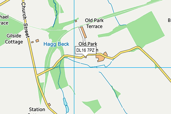 DL16 7PZ map - OS VectorMap District (Ordnance Survey)