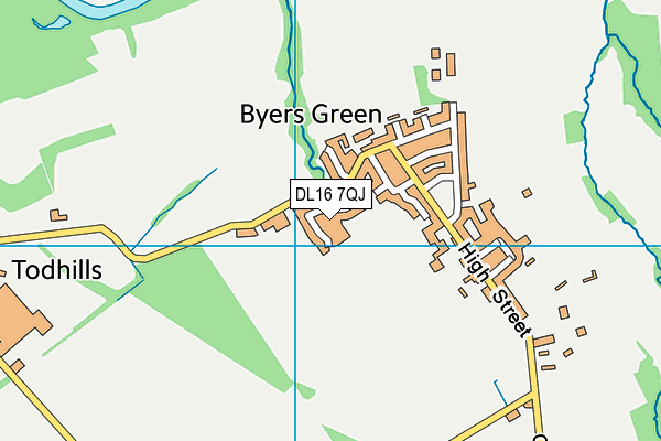 DL16 7QJ map - OS VectorMap District (Ordnance Survey)