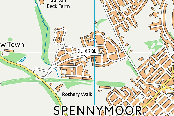 DL16 7QL map - OS VectorMap District (Ordnance Survey)