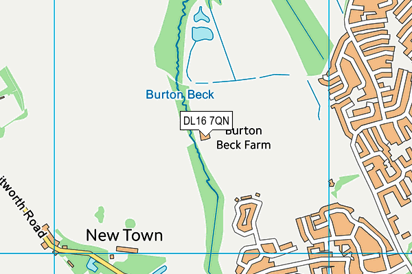 DL16 7QN map - OS VectorMap District (Ordnance Survey)