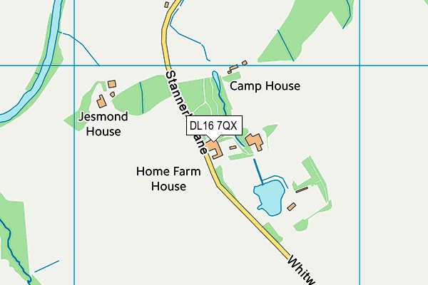 DL16 7QX map - OS VectorMap District (Ordnance Survey)