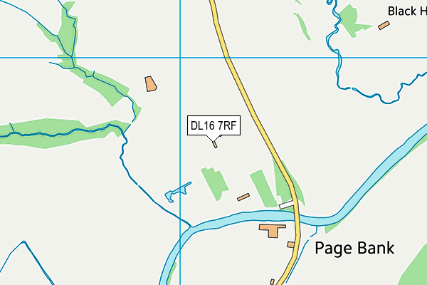 DL16 7RF map - OS VectorMap District (Ordnance Survey)