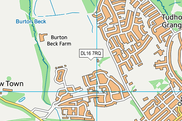 DL16 7RQ map - OS VectorMap District (Ordnance Survey)