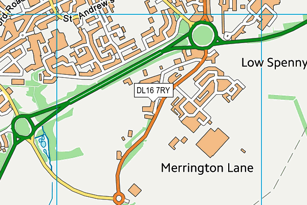 DL16 7RY map - OS VectorMap District (Ordnance Survey)