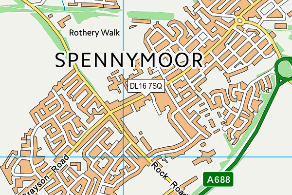 DL16 7SQ map - OS VectorMap District (Ordnance Survey)