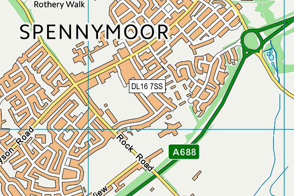 DL16 7SS map - OS VectorMap District (Ordnance Survey)