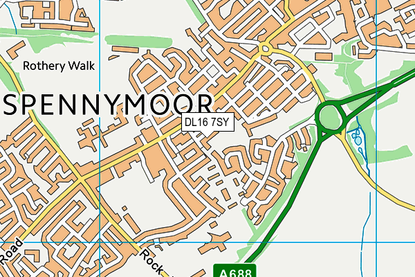 DL16 7SY map - OS VectorMap District (Ordnance Survey)