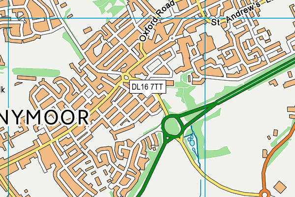 DL16 7TT map - OS VectorMap District (Ordnance Survey)