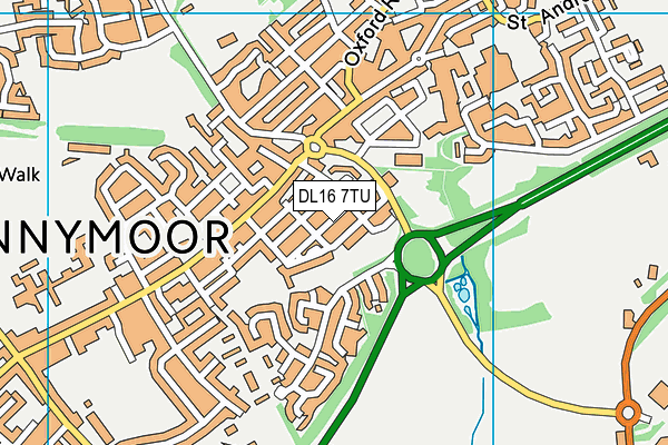 DL16 7TU map - OS VectorMap District (Ordnance Survey)