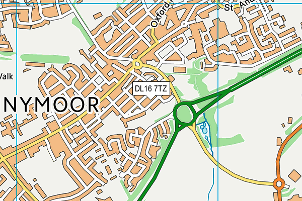 DL16 7TZ map - OS VectorMap District (Ordnance Survey)