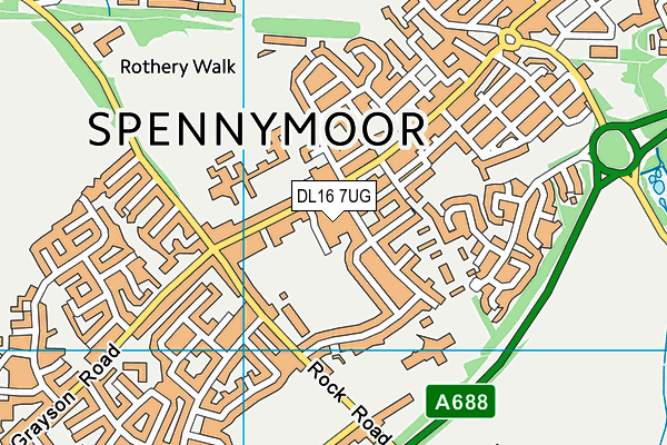 DL16 7UG map - OS VectorMap District (Ordnance Survey)