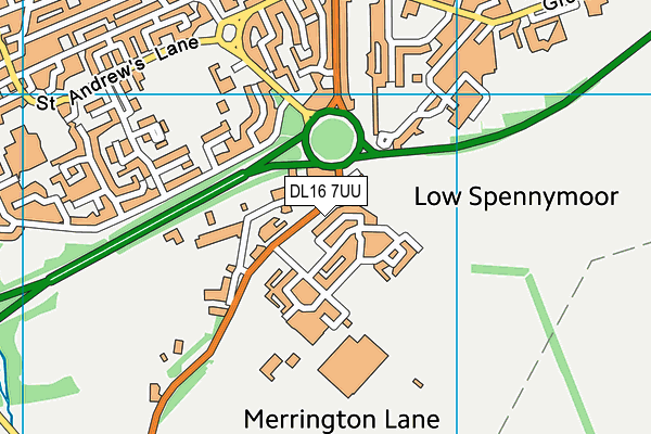 DL16 7UU map - OS VectorMap District (Ordnance Survey)