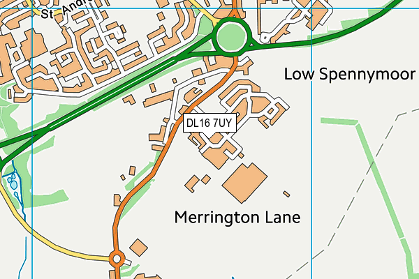 DL16 7UY map - OS VectorMap District (Ordnance Survey)