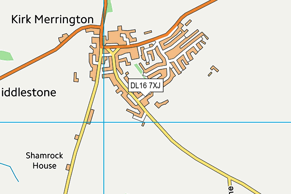 DL16 7XJ map - OS VectorMap District (Ordnance Survey)
