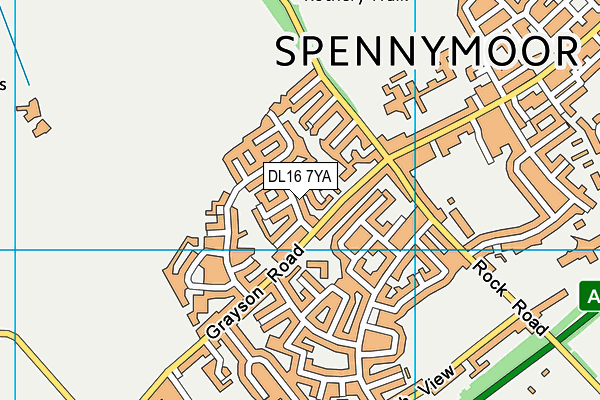 DL16 7YA map - OS VectorMap District (Ordnance Survey)