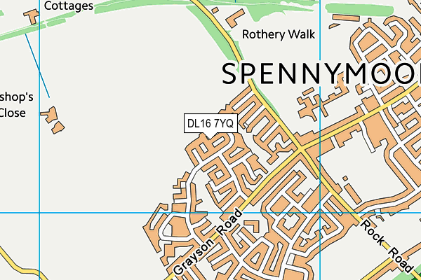 DL16 7YQ map - OS VectorMap District (Ordnance Survey)