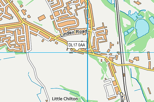 DL17 0AA map - OS VectorMap District (Ordnance Survey)