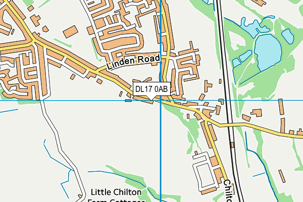 DL17 0AB map - OS VectorMap District (Ordnance Survey)