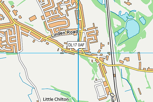 DL17 0AF map - OS VectorMap District (Ordnance Survey)