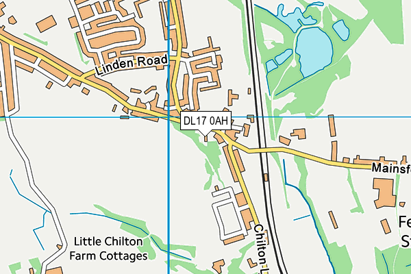 DL17 0AH map - OS VectorMap District (Ordnance Survey)