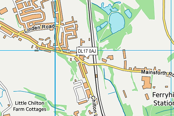 DL17 0AJ map - OS VectorMap District (Ordnance Survey)