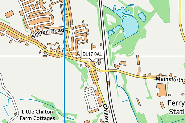 DL17 0AL map - OS VectorMap District (Ordnance Survey)