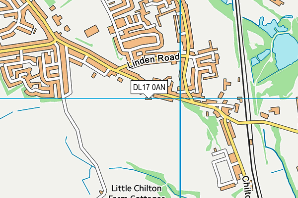 DL17 0AN map - OS VectorMap District (Ordnance Survey)