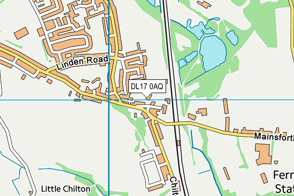 DL17 0AQ map - OS VectorMap District (Ordnance Survey)