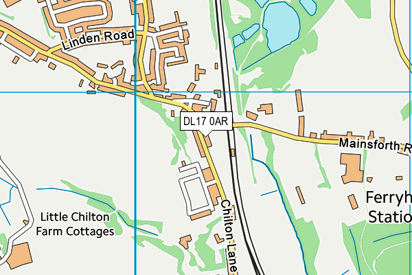 DL17 0AR map - OS VectorMap District (Ordnance Survey)