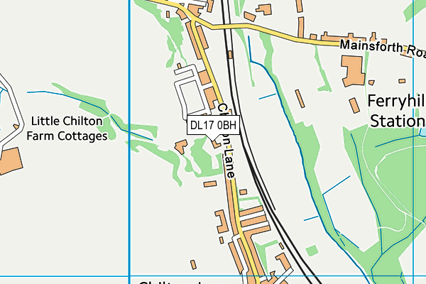 DL17 0BH map - OS VectorMap District (Ordnance Survey)