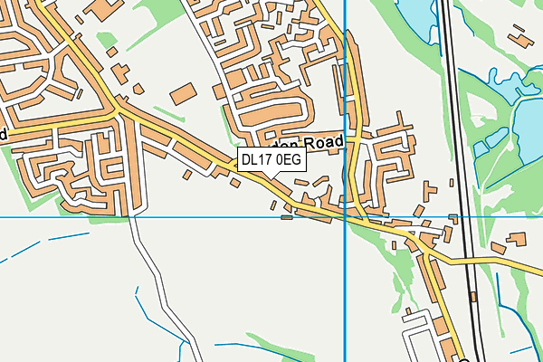 DL17 0EG map - OS VectorMap District (Ordnance Survey)