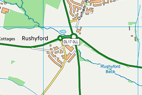 Advantage Health Club (Rushyford) map (DL17 0LL) - OS VectorMap District (Ordnance Survey)