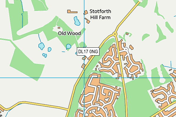 DL17 0NG map - OS VectorMap District (Ordnance Survey)