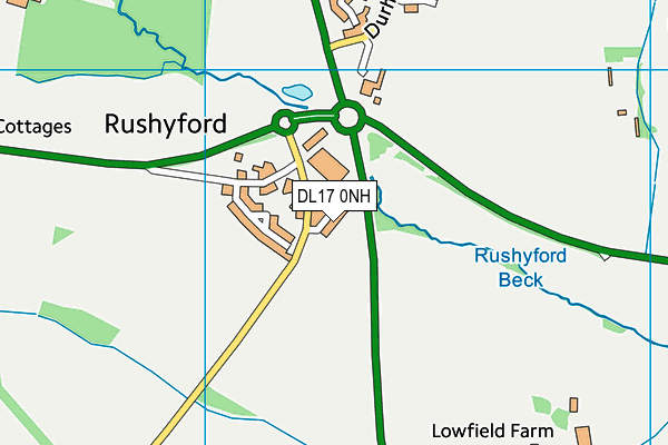 DL17 0NH map - OS VectorMap District (Ordnance Survey)