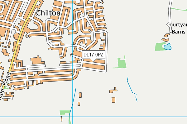 DL17 0PZ map - OS VectorMap District (Ordnance Survey)