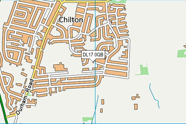 DL17 0QB map - OS VectorMap District (Ordnance Survey)